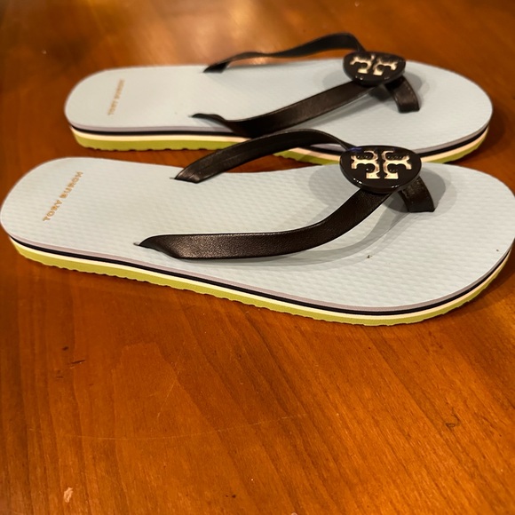 Tory Burch Navy/Light Blue Minnie Flip Flop, EUC - Picture 2 of 6